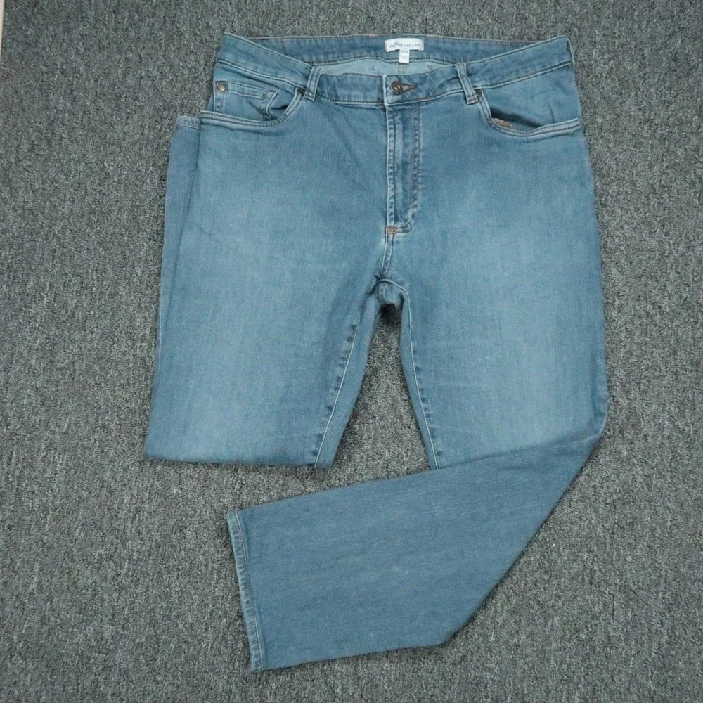 Peter Millar Jeans Mens 34x28 Blue Straight 5 Pocket Pilot Mill *